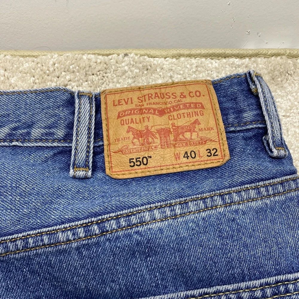 Levis‎ 550 Jeans Mens 40x32 Blue Relaxed Tapered Leg Denim Made Egypt Y2K